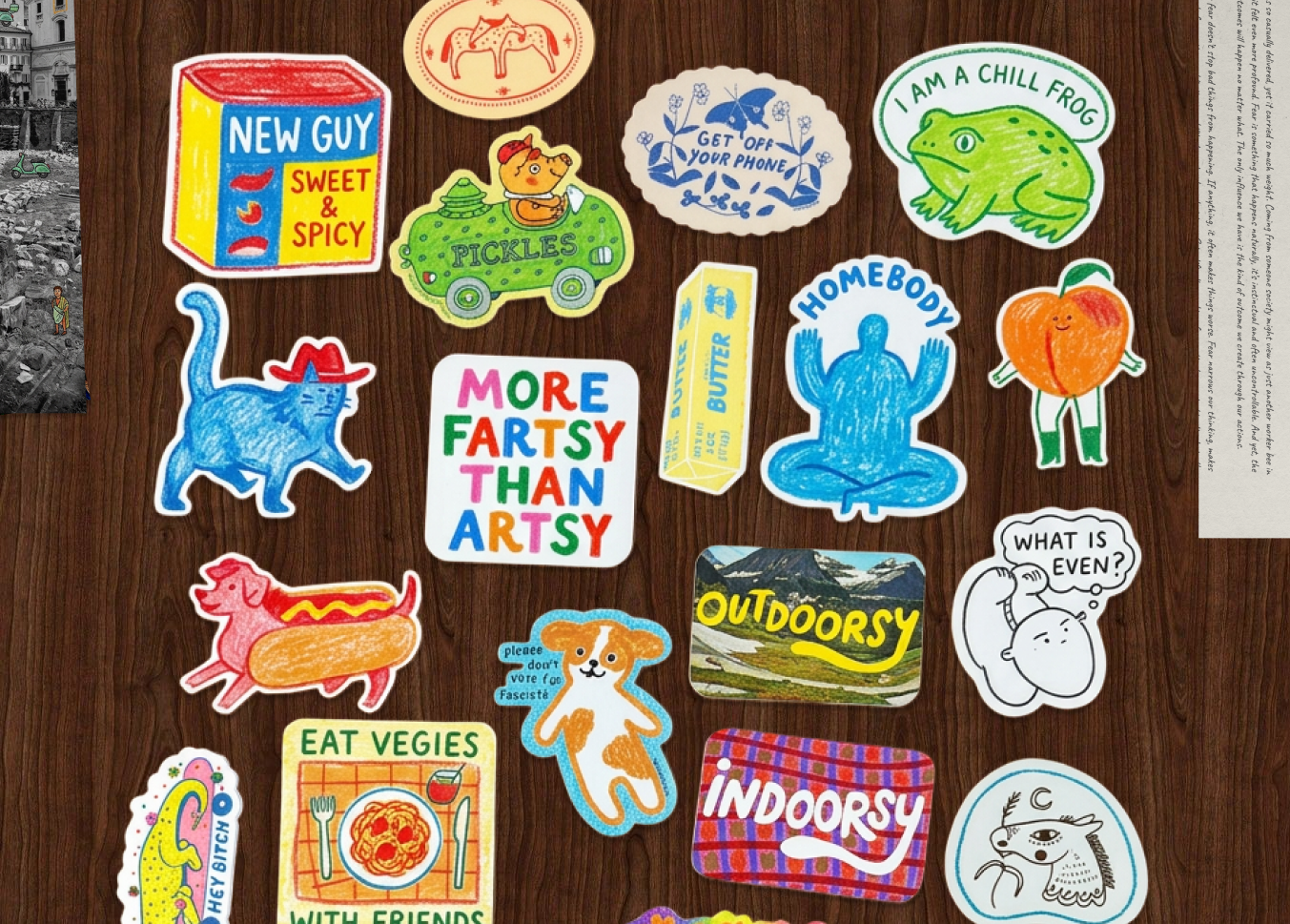 Small batch vinyl stickers from Love Le Hare